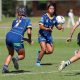 Tallara Bamblett sends the Parramatta eels into attack in round 6. Picture: Steve Montgomery)