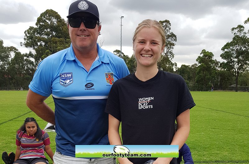 Player of the Match Kayla Henderson - Crestwood High School with Mr. Craig Holmes (Photo : Steve Montgomery)