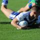 Mikayel Tito scores a crucial try for Parramatta. (Photo : Steve Montgomery)