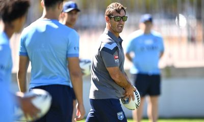 Master half back Andrew Johns putting the players through some drills (Photo : NSWRL)