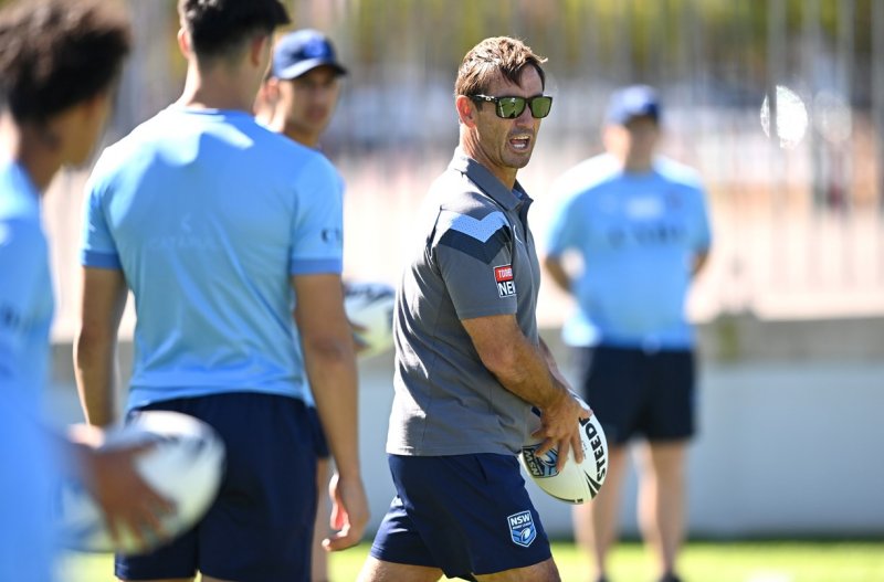 Master half back Andrew Johns putting the players through some drills (Photo : NSWRL)