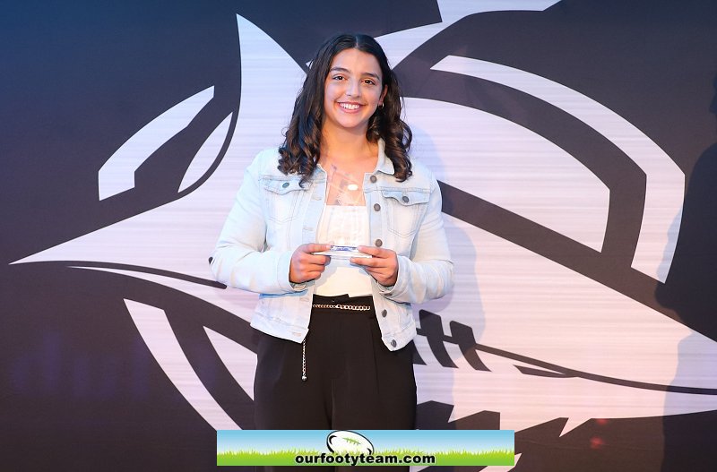 Bianca Cutrupi 2023 Cronulla Sharks Tarsha Gale Cup Players Player award winner (Photo : Steve Montgomery)