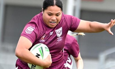Queensland prop Alice Shannon has been an unstoppable force during the ASSRL Nationals at Redcliffe this week. Picture: John Gass