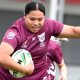 Queensland prop Alice Shannon has been an unstoppable force during the ASSRL Nationals at Redcliffe this week. Picture: John Gass