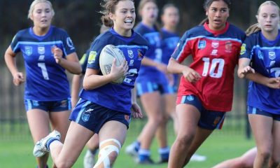 Tahilia O'Brien from Southern U16 schoolgirls makes a break (Photo : Steve Montgomery)