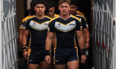 Westfields SHS run out for their Peter Mulholland Schoolboy Cup Semi Final (Photo : Steve Montgomery)