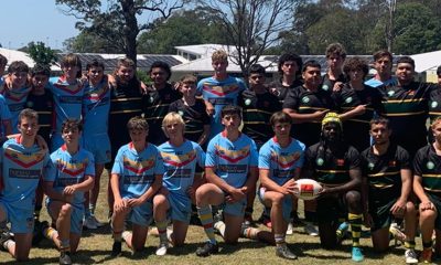 De La Salle Rugby League club and the Clontarf Academy at Taree (Photo : NSWRL)
