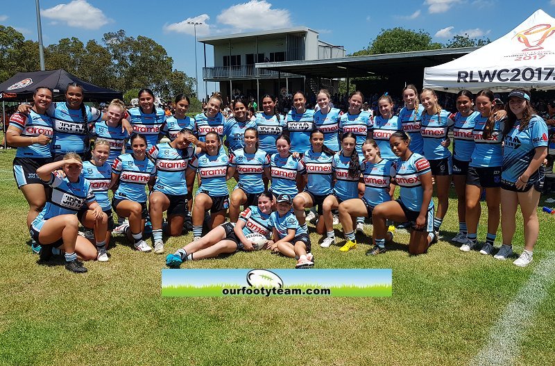 Cronulla Sharks Tarsha Gale Cup team vs Westsigers in their trial game (Photo - Steve Montgomery)
