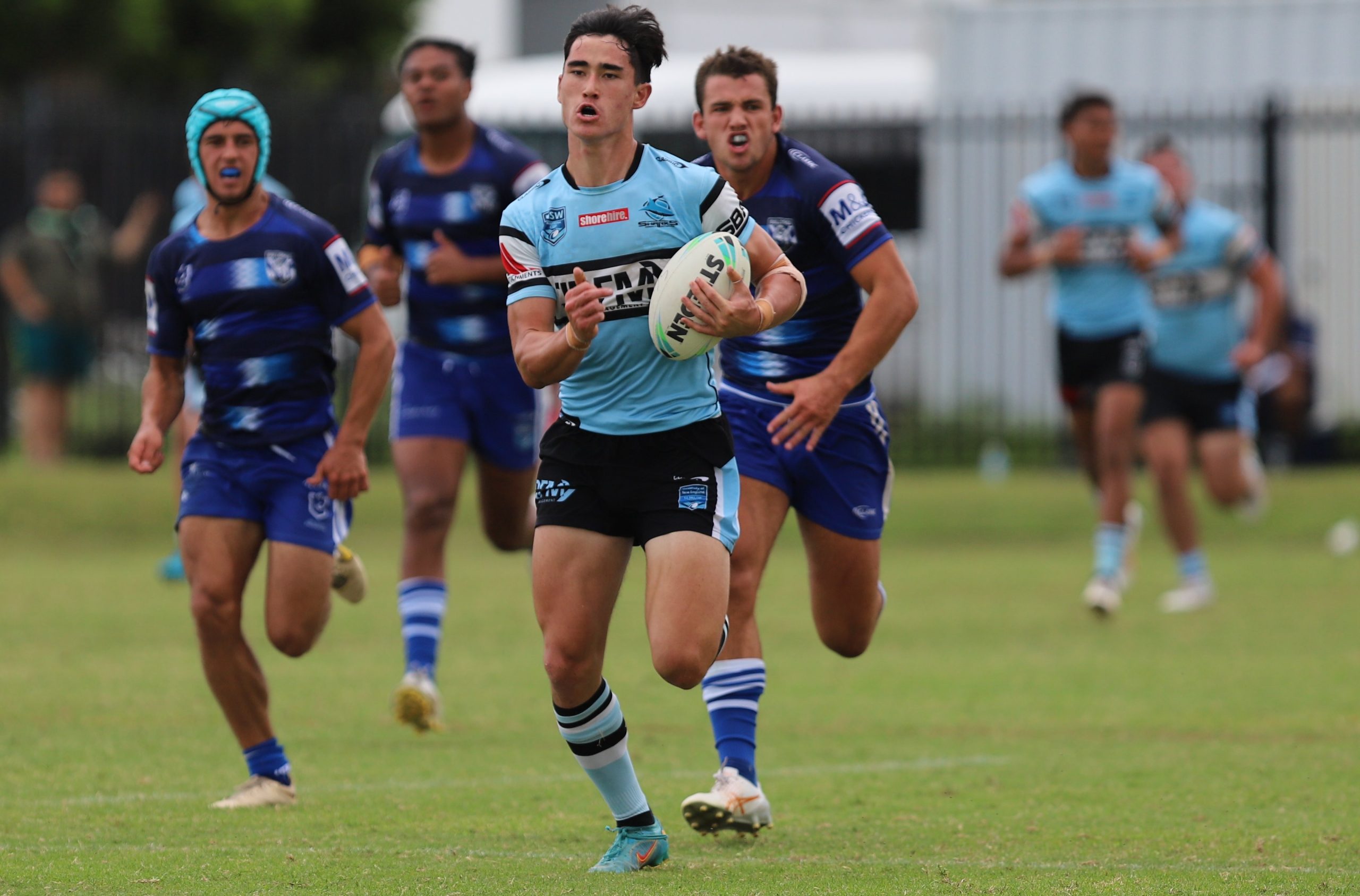 Richard Whalebone had a blinder in our trial against the Bulldogs (Photo - Steve Montgomery)