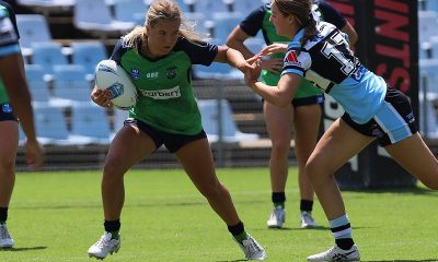 Elise Simpson in acction for the Canberra Raiders (Photo : Steve Montgomery)
