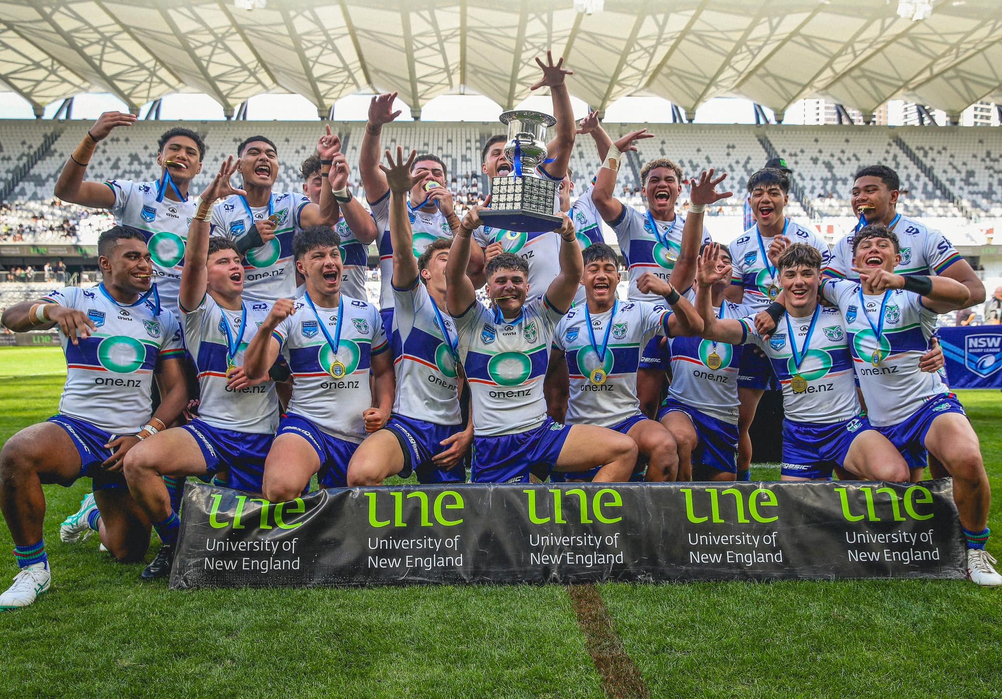 Warriors make history with UNE Harold Matthews Cup title (Photo - NZ Warriors)