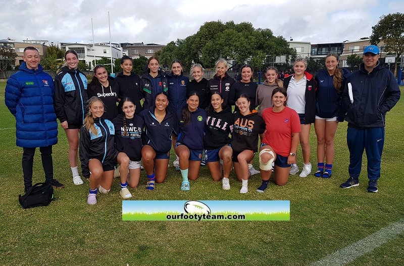 2024 NSWCHS Sydney Red U18 Schoolgirls rugby league team (Photo - Steve Montgomery)