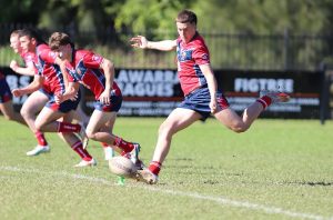 Nikora Williams playing for Sydney Red at the recent NSWCHS State trials is looking for another Green n Gold jersey (Photo - Steve Montgomery)