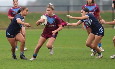 2024 Schoolgirls Cup rugby league Semi Finals action photo gallery The Hills SHS vs Matraville SHS (Photo - Steve Montgomery)