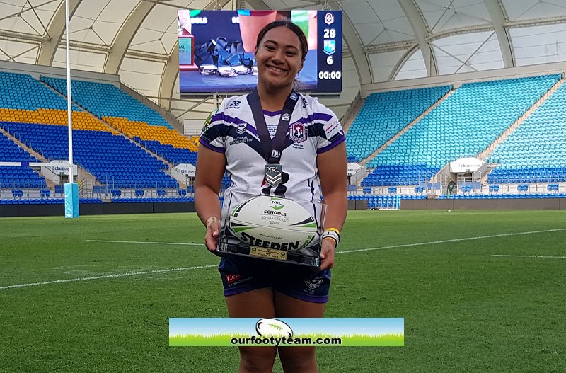 Shalom Sauso player of the match in the National Schoolgirl Final (Photo : Steve Montgomery)