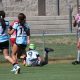 Kayla Johnson dives in for Cronulla's try in round 1 Photo - Steve Montgomery)