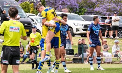Warrington players celebrate in their tour match vs NSW (Photo : Warrington Wolves)
