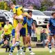 Warrington players celebrate in their tour match vs NSW (Photo : Warrington Wolves)