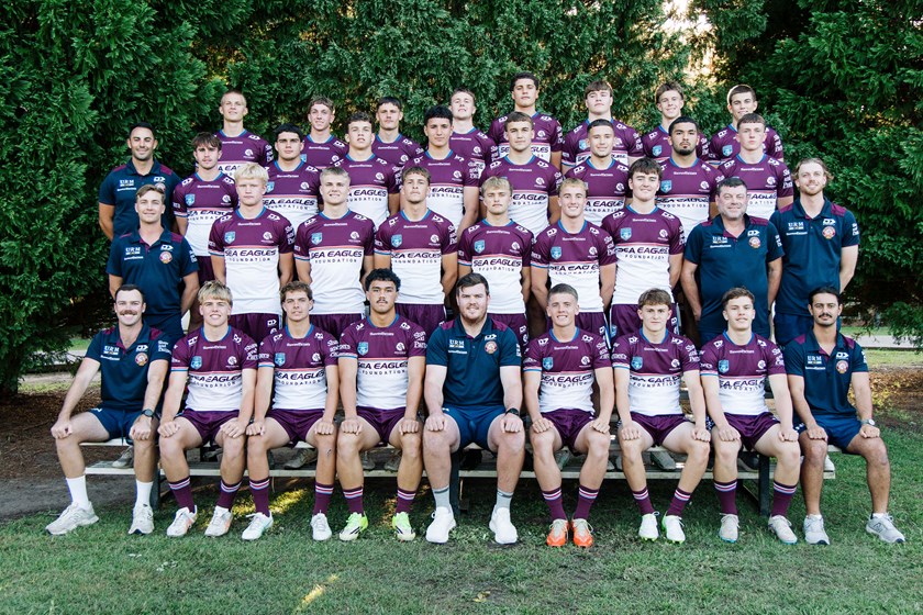 Sea Eagles 2026 Harold Matthews Cup squad with Tom Giles and his coaching staff (Photo : Manly Sea Eagles)