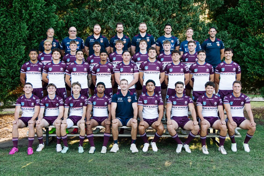 Sea Eagles 2026 SG Ball Cup squad with Lachlan Croker and his coaching staff (Photo : Manly Sea Eagles)