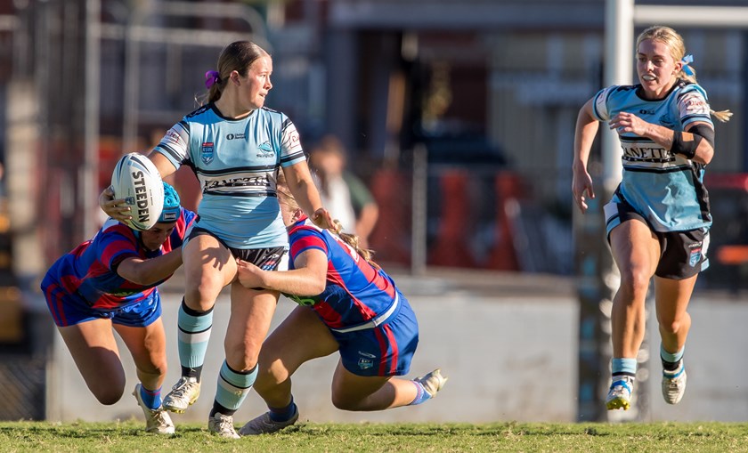 Sharks score in the NSWRL Tarsha Gale Cup Preliminary Final (Photo : Adam Wrightson)
