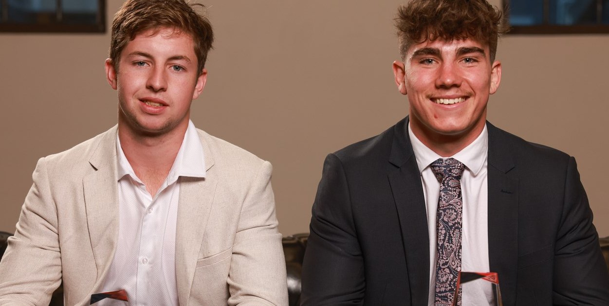 Wynnum Manly Seagulls team mates Shaun Packer and Blake Moore were awarded this year’s Auswide Bank Mal Meninga Cup Player